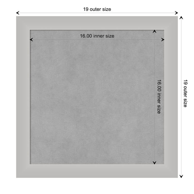 Amanti Art Low Luster Silver Framed Magnetic Board - Board Size 16x16