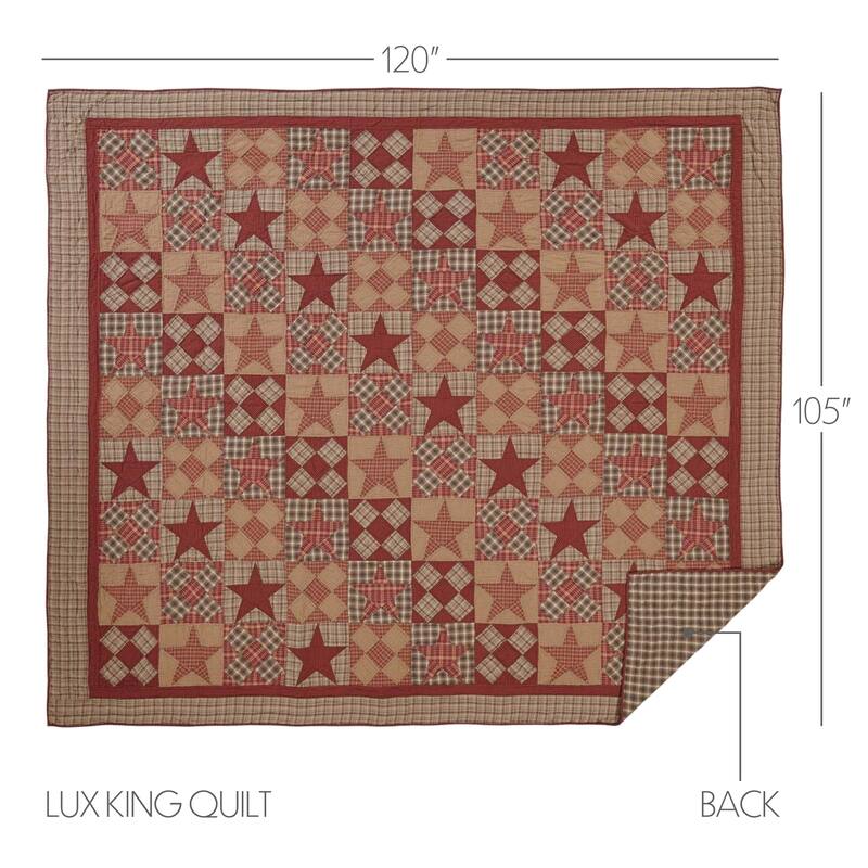 Dawson Star-Tan Rustic Star Cotton Quilt