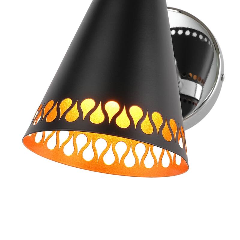 Mid-Century Modern 1-Light Adjustable Head Hourglass Wall Sconce