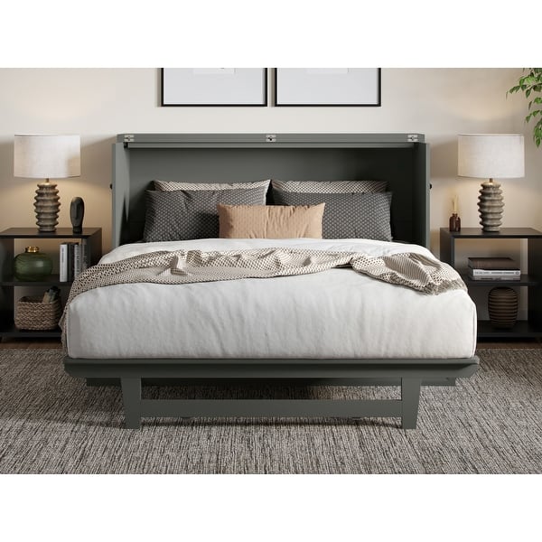 Santa Fe Murphy Bed Chest with Mattress and Built-in Charger