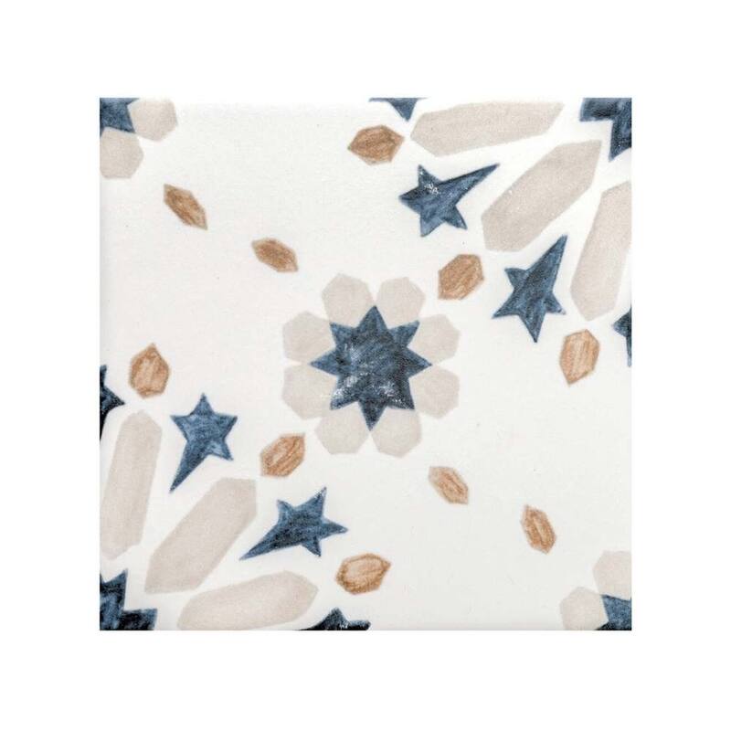 The Tile Life Dahlia 6x6 Matte Porcelain Floor & Wall Tile - Blue - 6 x 6 Sample