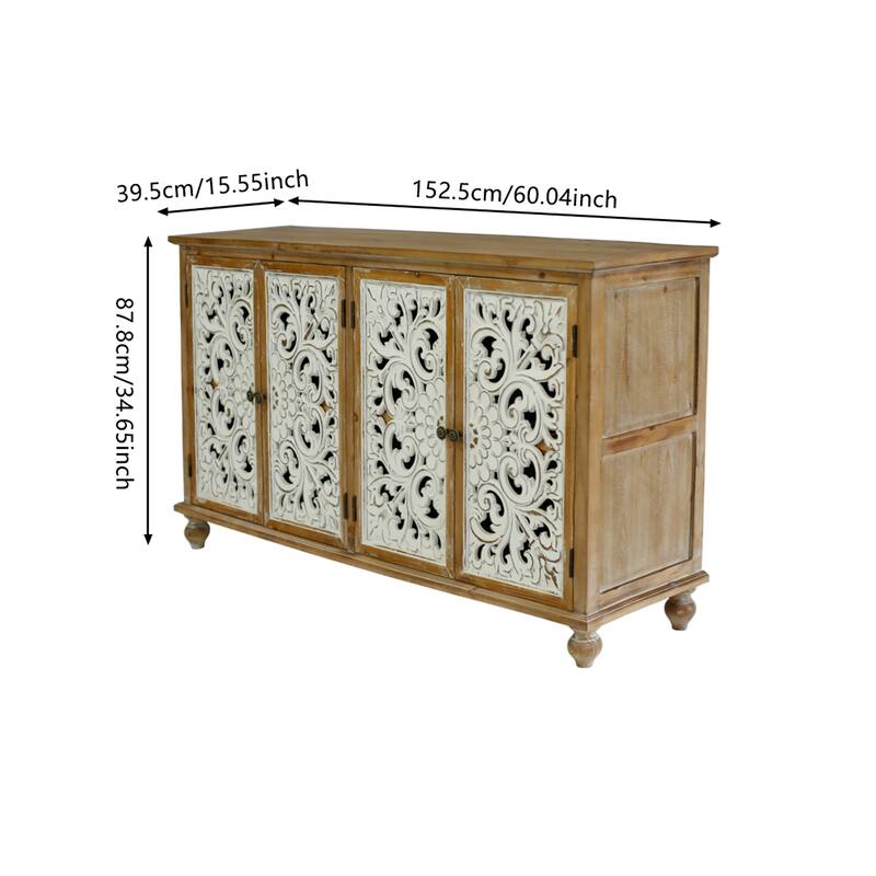 4 Doors Sideboard with two cabinets