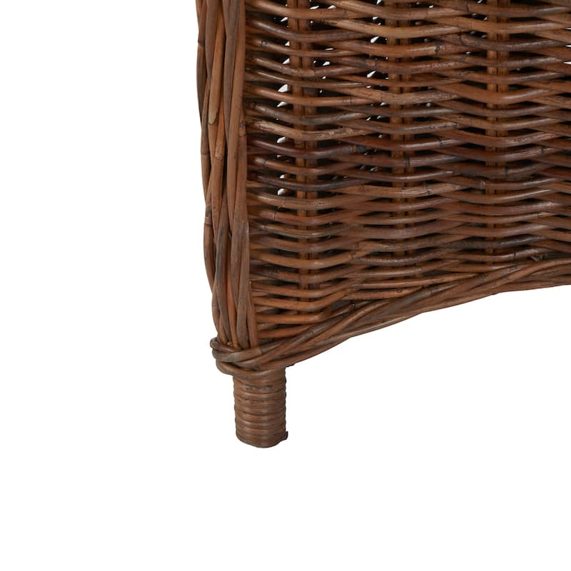 SAFAVIEH Katli Natural/ White Rattan Club Chair - 25.5" x 26.5" x 35.5" - 26Wx27Dx36H