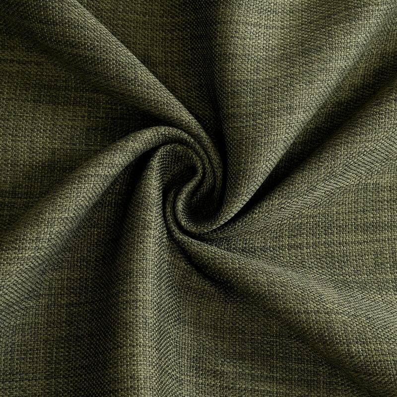 Exclusive Fabrics French Pleated Textured Faux Linen Room Darkening Curtains for Bedroom & Living Room Curtains Single Panel