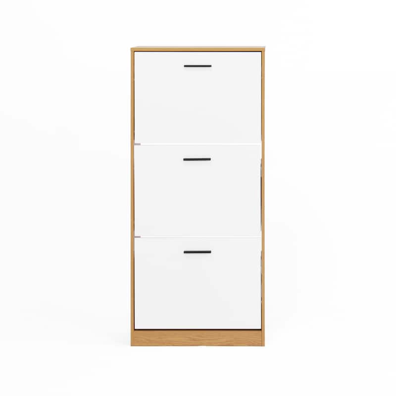 Shoe Storage Cabinet with 3 Flip Drawers&1 Drawer, Slim Freestanding Storage Racks