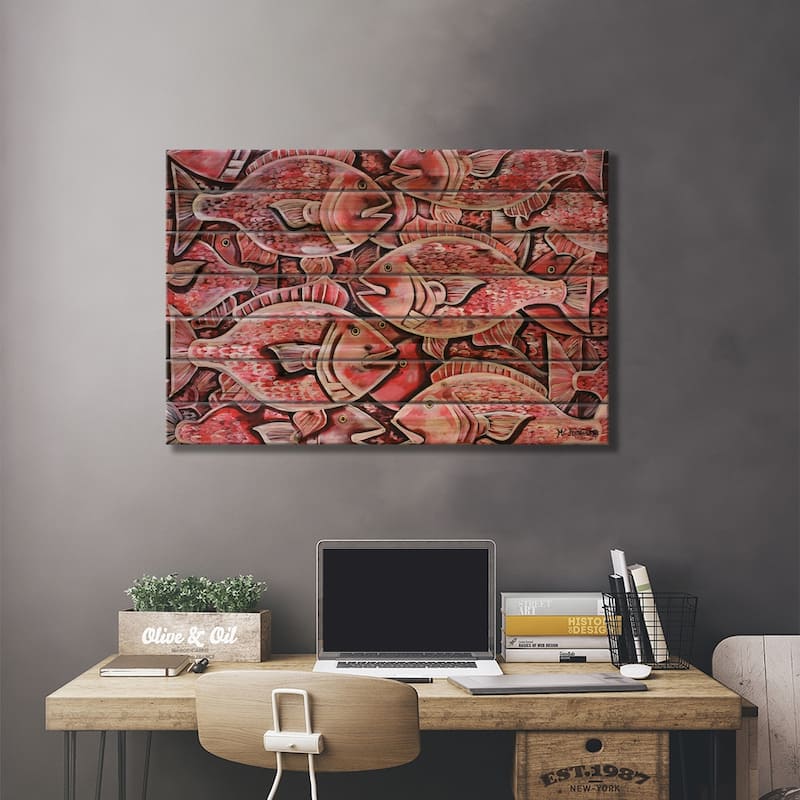 Catching The Limit Print On Wood by MC Romaguera - Multi-Color