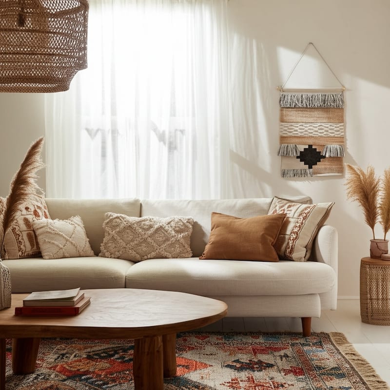 Woven Layered Look Tapestry Wall Hangings - Natural, 36 in.