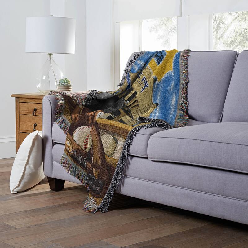 MLB Woven Tapestry Throw Blanket