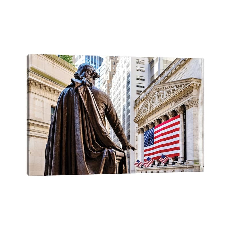 iCanvas "Wall Street New York Stock Exchange " by Susanne Kremer Canvas Print