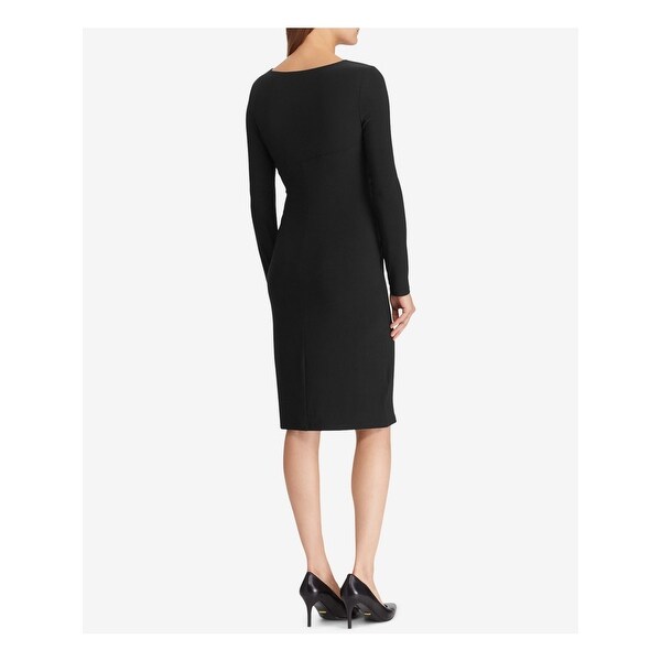 ralph lauren long sleeve black dress