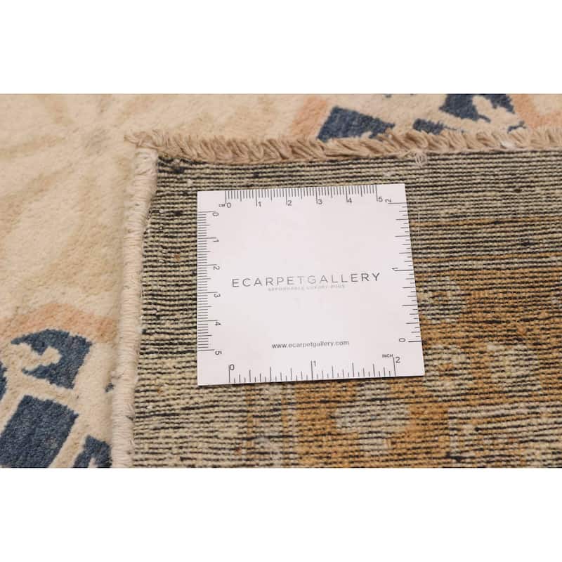 ECARPETGALLERY Hand-knotted Peshawar Finest Ivory Wool Rug - 7'11 x 9'10