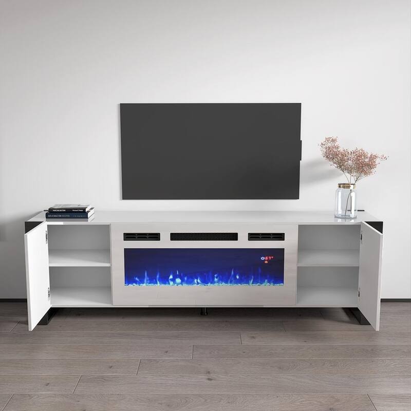 Woody WH-EF Electric Fireplace 77" TV Stand