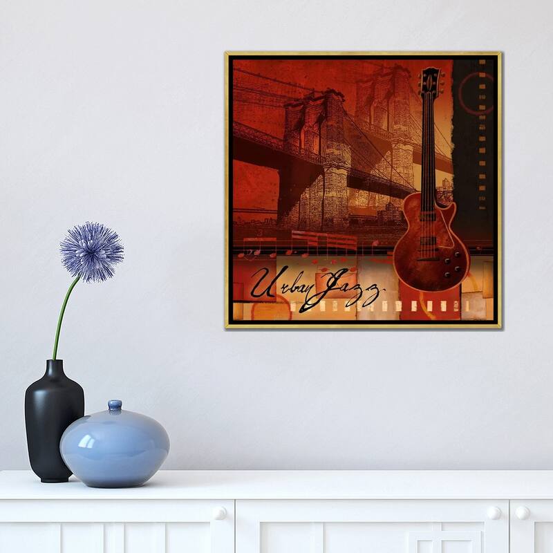 iCanvas "Urban Jazz" by Conrad Knutsen Framed Canvas Print
