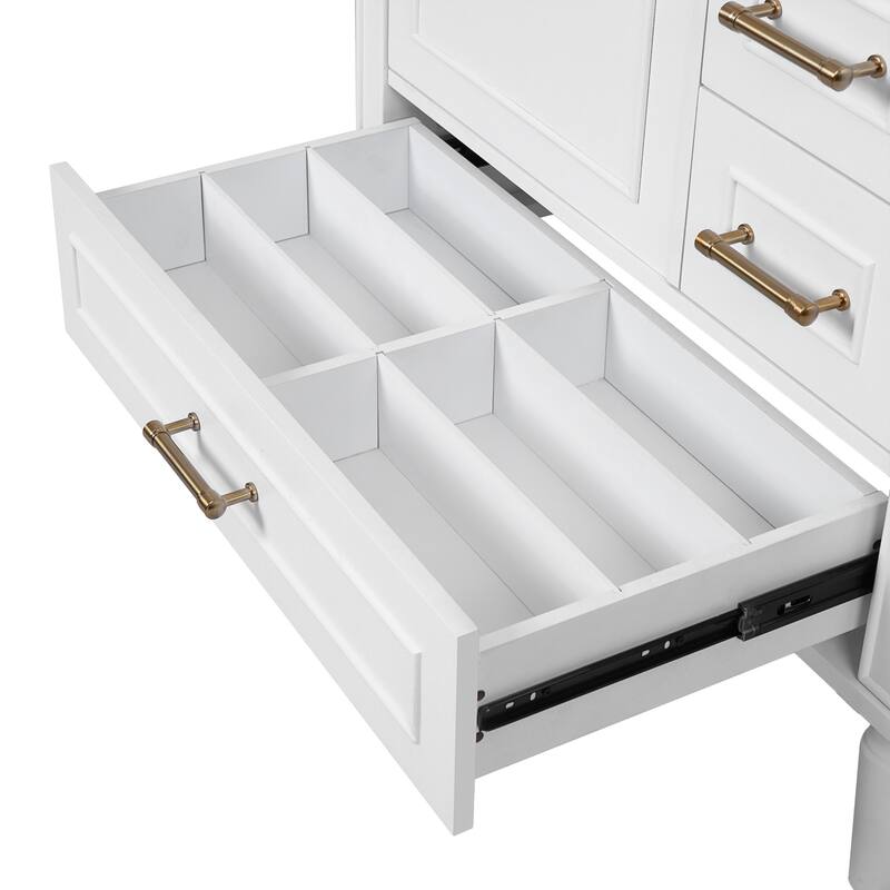 30'' Bathroom Vanity with Ceramic Sink, Soft-Close Door