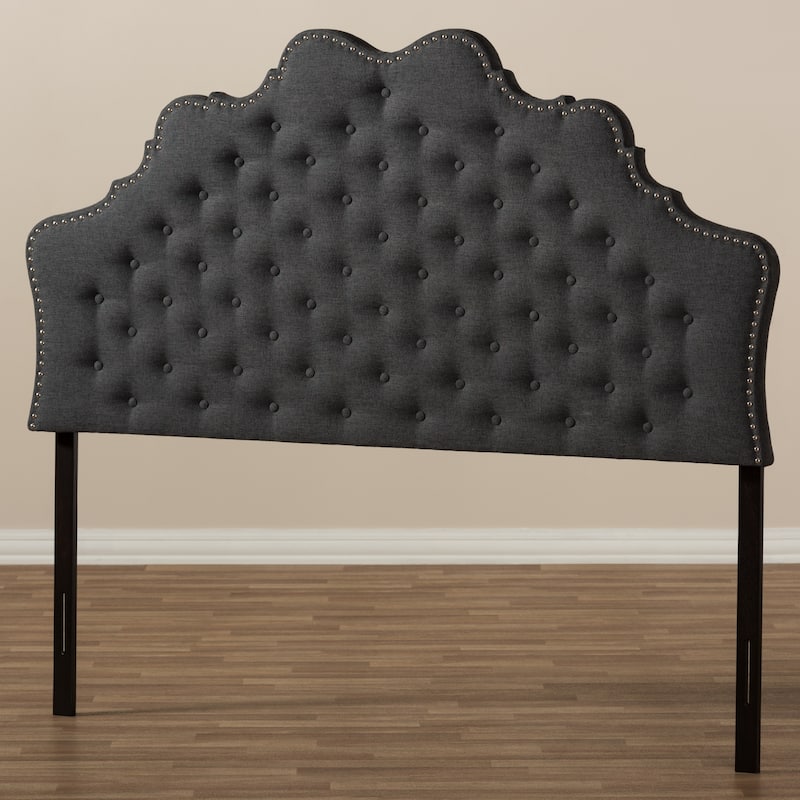 Queen Size Headboard - Modern Fabric Upholstered Grey Headboard - Contemporary Bedroom Decor