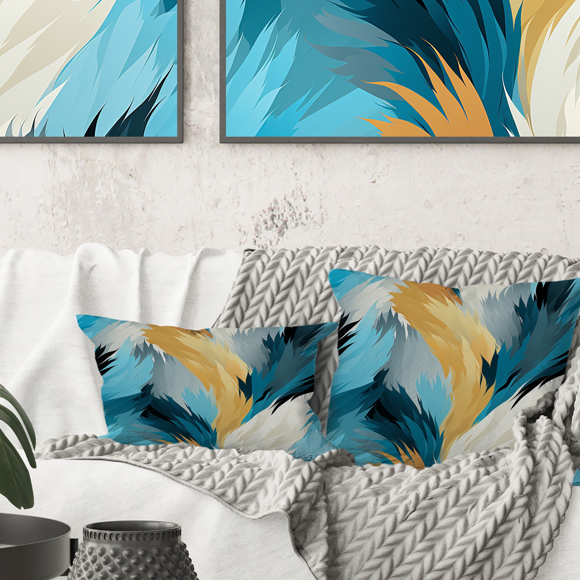 Turquoise throws and pillows sale