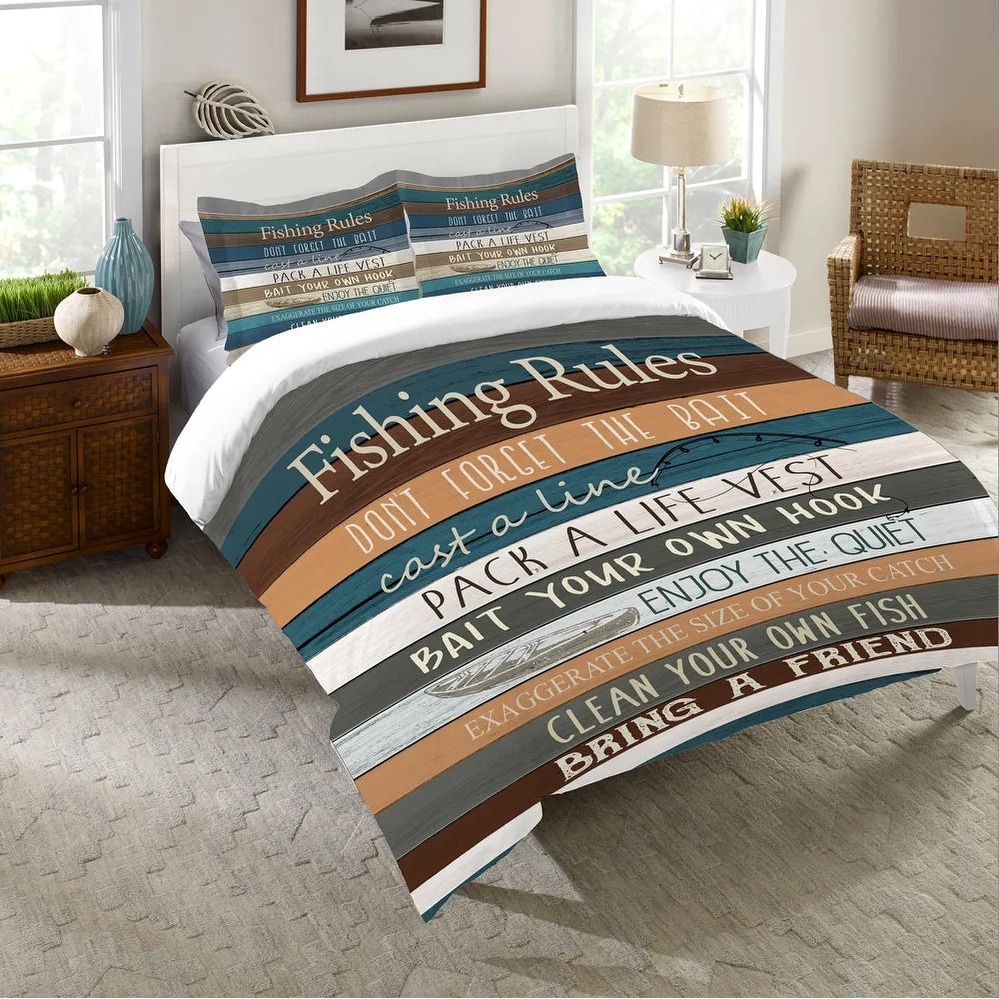 Laural Home Fishing Rules Comforter
