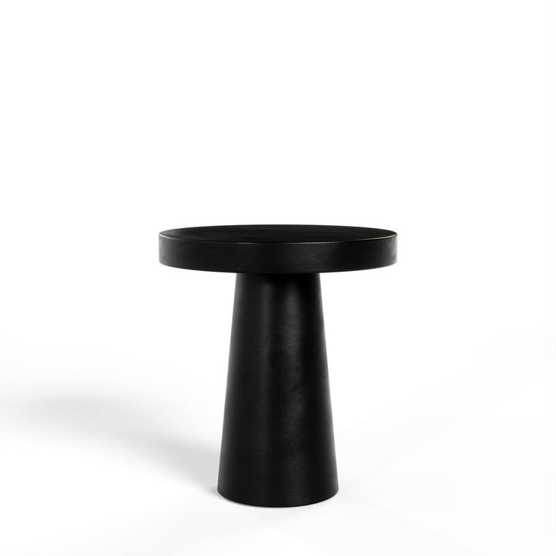 Modrest Desoto Modern Black Concrete Round End Table