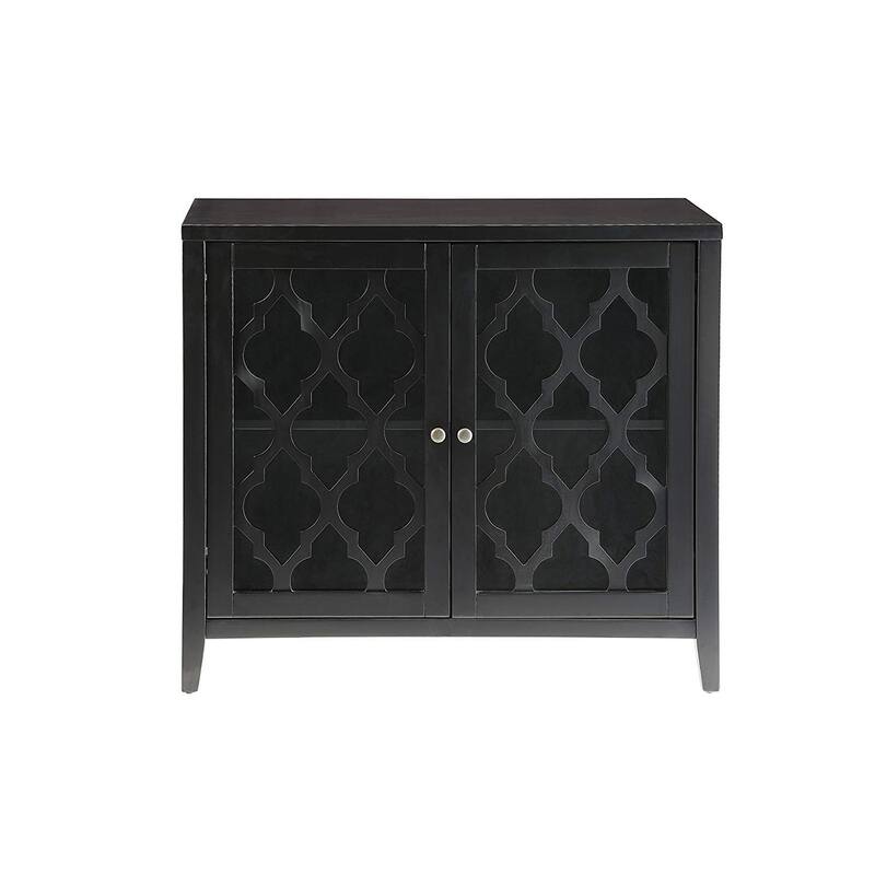 Ceara Console Table With 2 Doors, Black