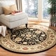 preview thumbnail 3 of 95, SAFAVIEH Lyndhurst Ambrogina Traditional Area Rug 10' x 10' Round - Black/Ivory