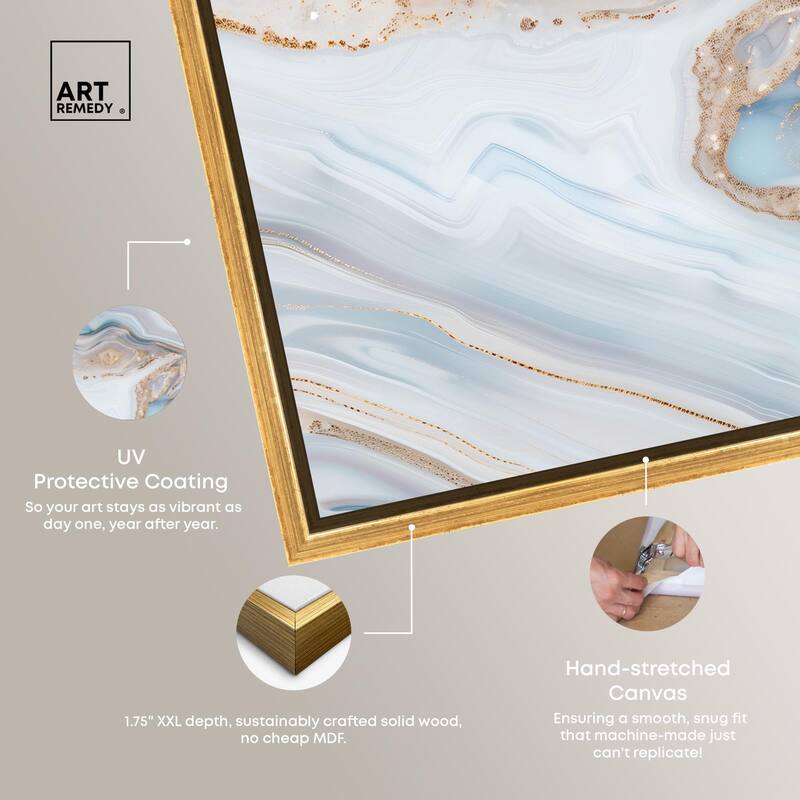 Icy Glitter Stone I Canvas by Art Remedy