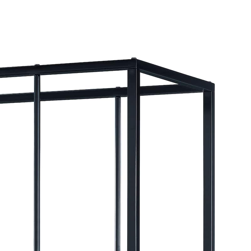Kressly Contemporary 5-Shelf White Metal Bookcase by Furniture of America