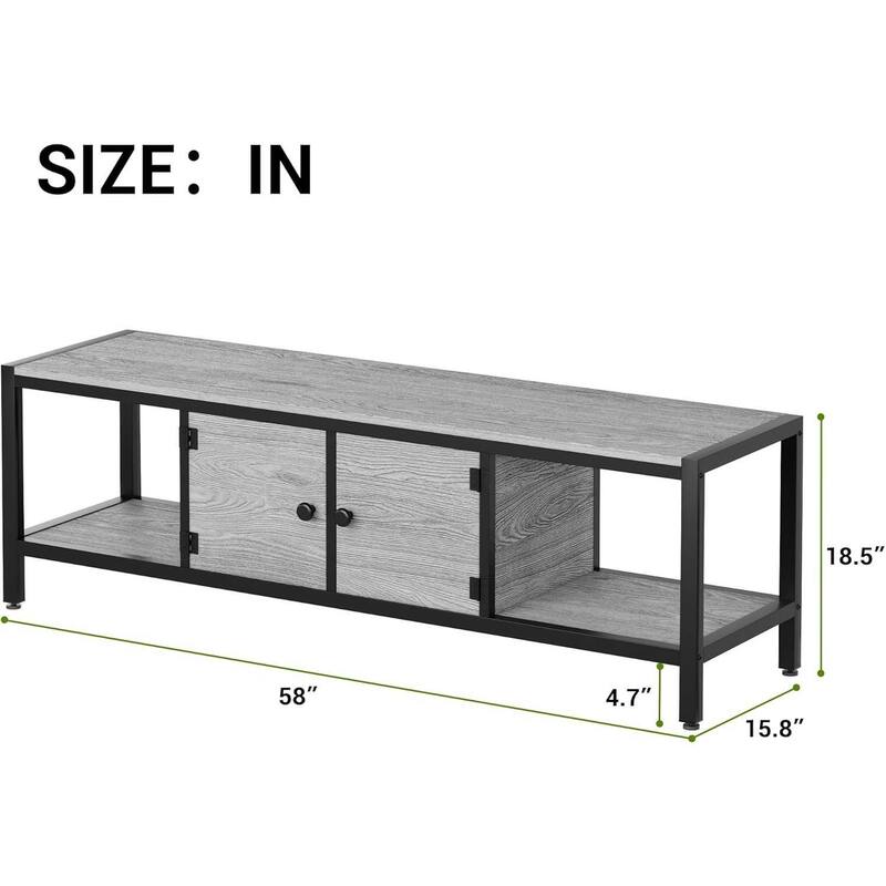 TV Stand for 58 Inch TV Entertainment Center Fits Up to 70 Inch TVs for Living Room - N/A
