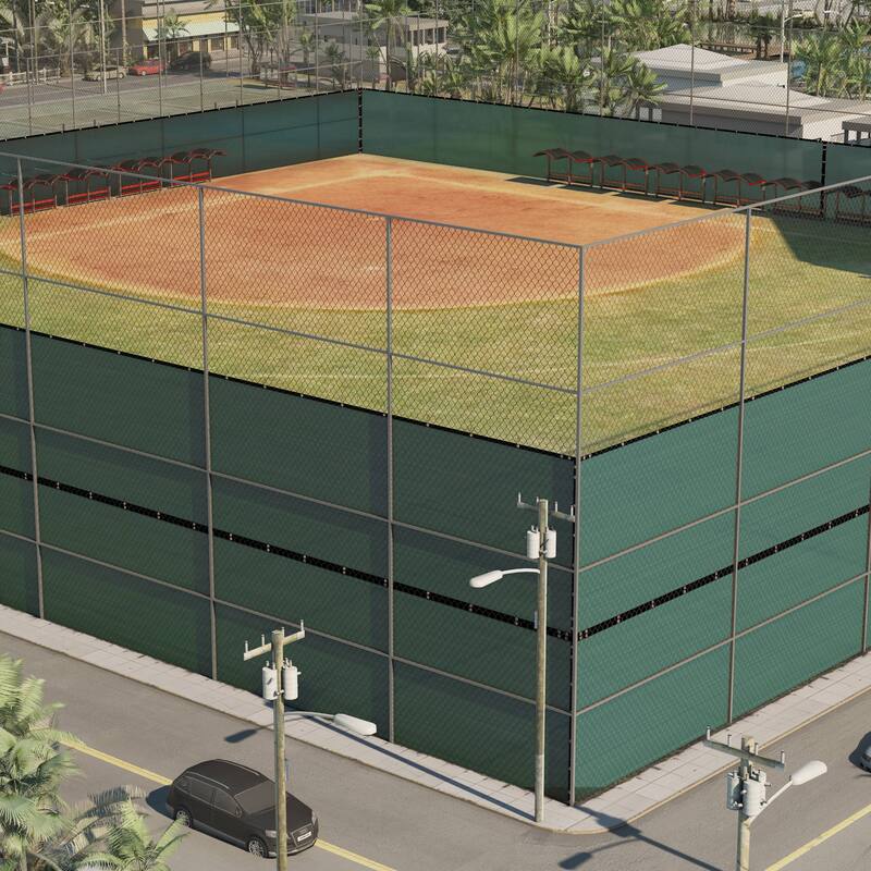 ColourTreeUSA 25 ft. Length Fence Privacy Screen Windscreen Cover Fabric Shade Tarp Netting Mesh Cloth Commercial Grade 170 GSM