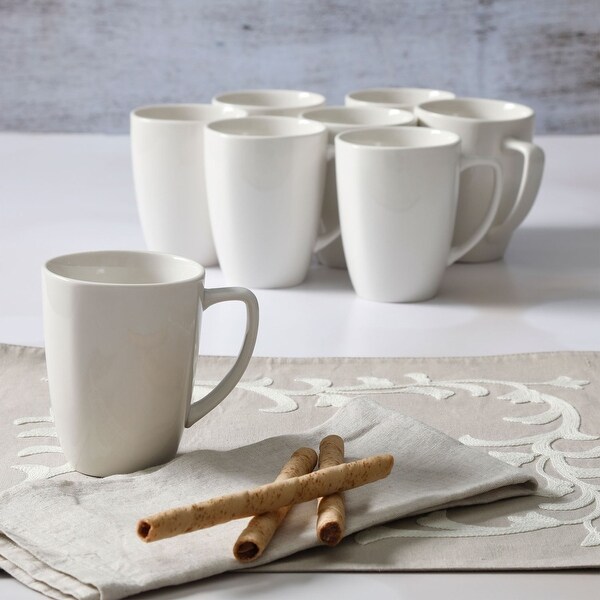 Gibson Zen Buffetware 8 Piece Ceramic 12 Ounce Mug Set - Bed Bath