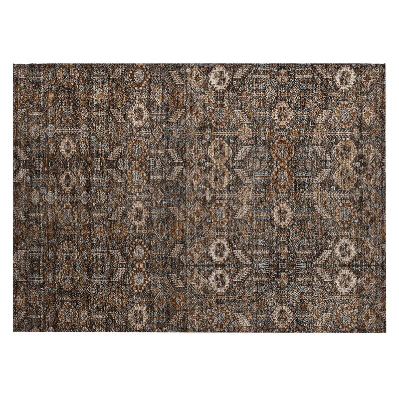 Machine Washable Indoor/ Outdoor Traditional Boho Chantille Rug