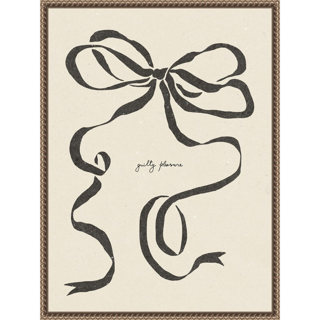 Bow No. 1 by Nktn (18 x 24 in.), Framed Canvas Wall Art Print