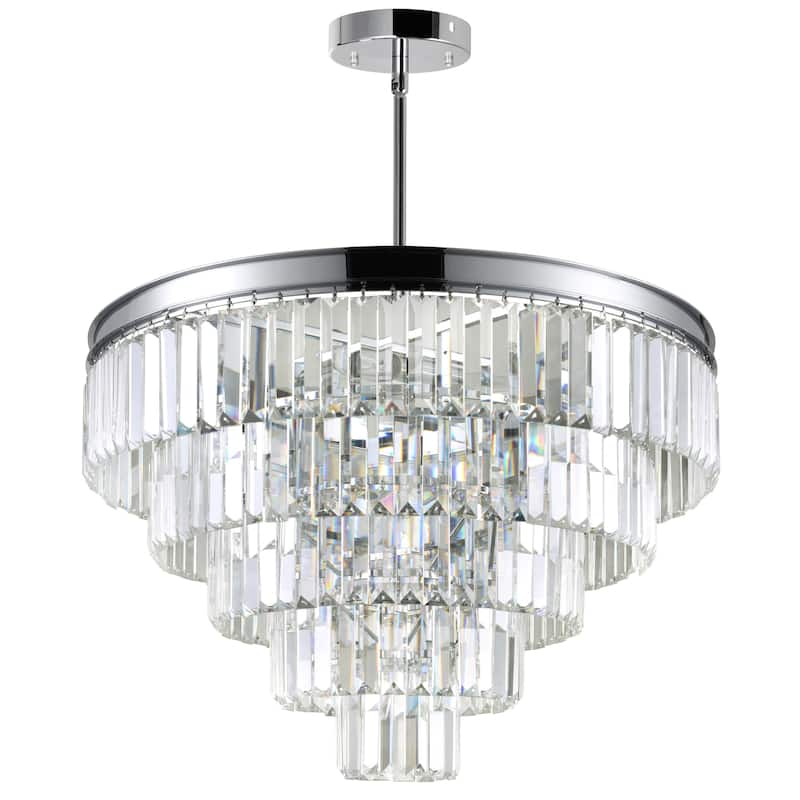 Weiss 12 Light Down Chandelier With Chrome Finish