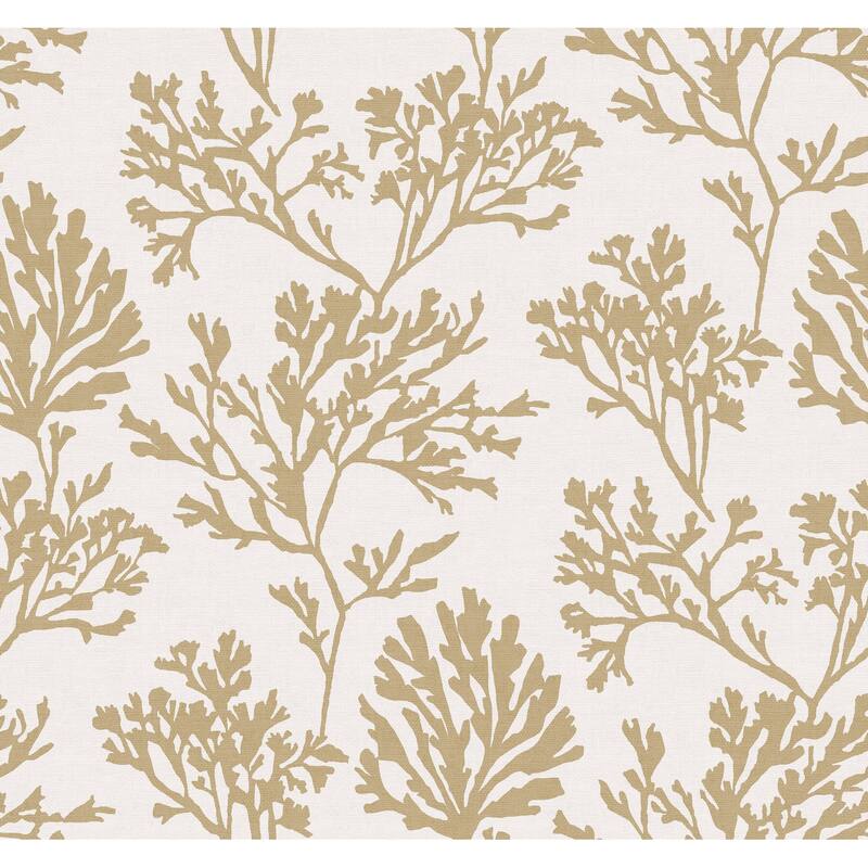 A-Street Prints Tortuga Gold Coral Weave Wallpaper