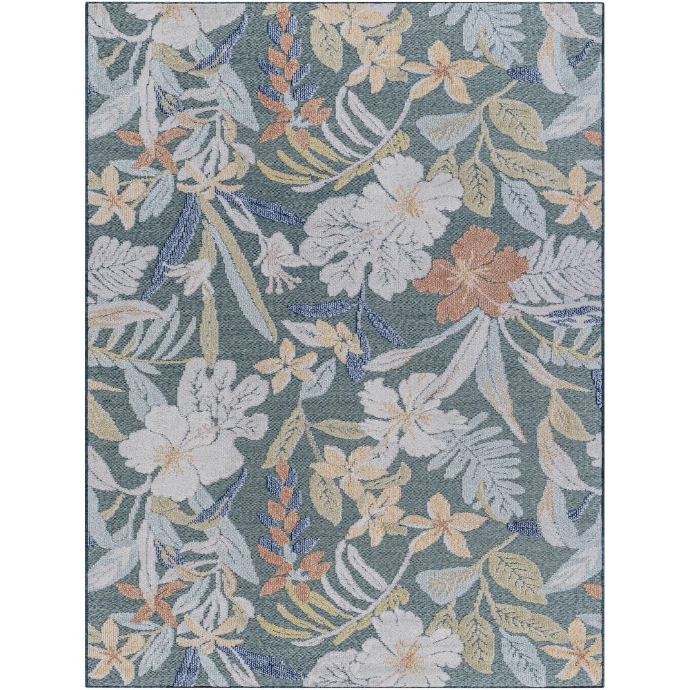 Livabliss Lakeside Coastal Floral and Botanical Area Rug