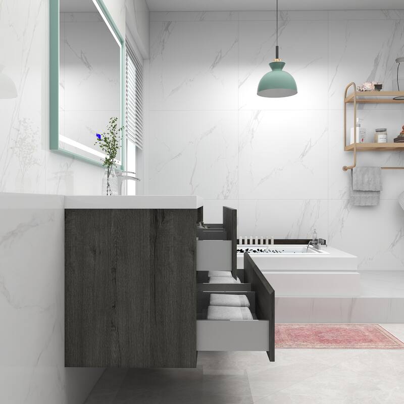 Selina 60" Wall Mounted Vanity with Single Sink - 60