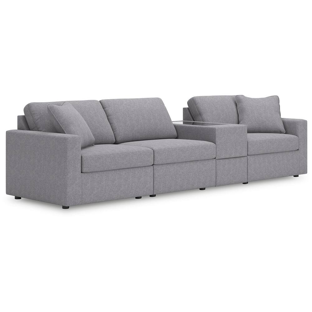 Signature Design by Ashley Modmax 4-Piece Sectional with Storage Console - 125"W x 37"D x 36"H