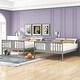 preview thumbnail 4 of 10, Space-Saving Full-Over-Full Bunk Bed with Solid Pine Frame and Detachable Beds