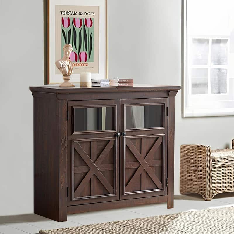 Roomfitters 2 Doors Cabinet Large Buffet Sideboard Cabinet, Bar Wine Cabinet, Coffee Bar Wine Bar Storage Cabinet