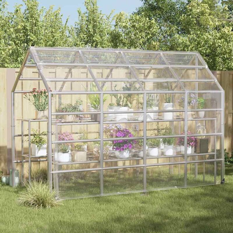 vidaXL Plant Cover Transparent and White PVC