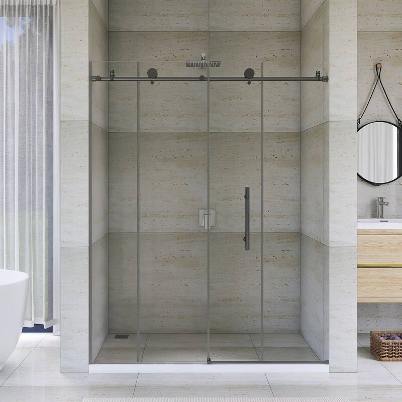 60" x 76" Sliding Frameless Shower Door - 60'' x 0.31'' x 76''