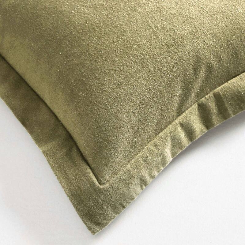 Blue Nile Mills Solid Flannel Cotton Duvet Cover Set