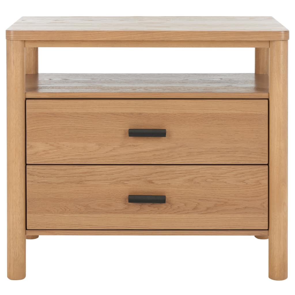 SAFAVIEH Couture Heidegunde 2-Drawer Nightstand Bedside Accent Table (Fully Assembled)