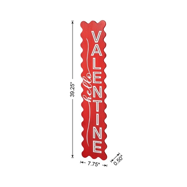 Glitzhome Wooden Happy Valentine's Day Porch Sign Decor - On Sale