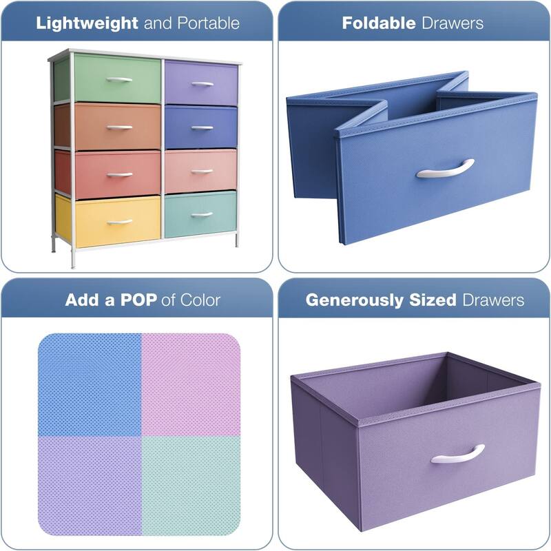 Dressers for Bedroom with 8 Drawers, Chest of Drawers for Bedroom