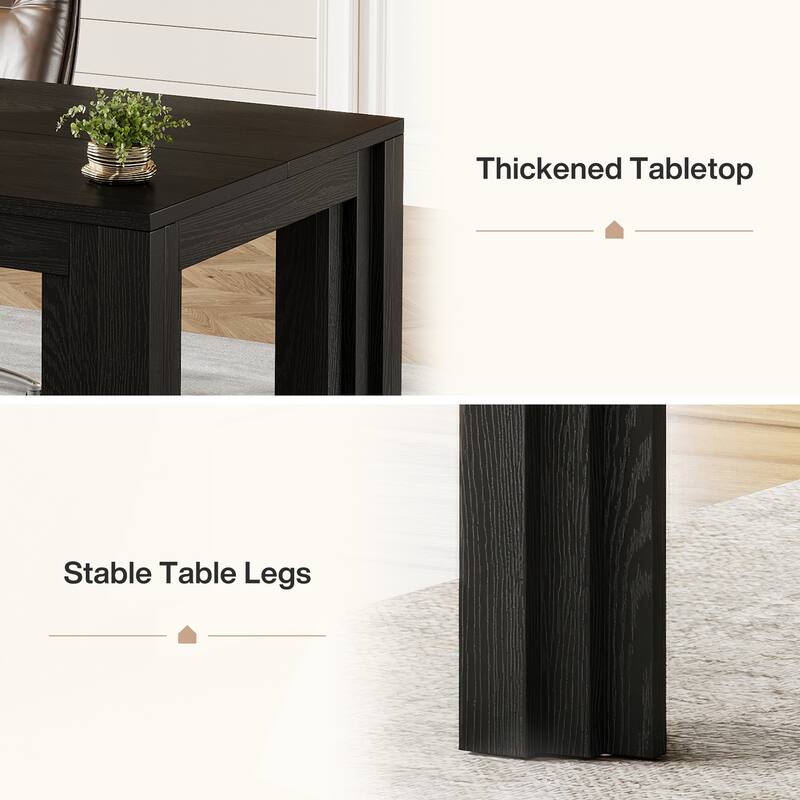 63-Inch Executive Desk, Large Home Office Computer Desk, Writing Table Business Workstation for Home Office, Conference Room