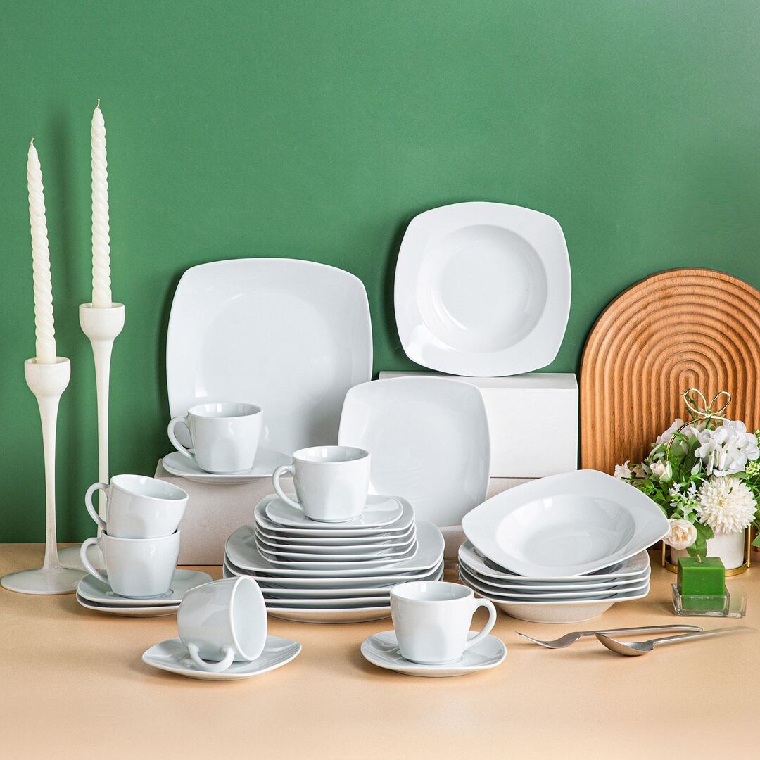 MALACASA Elisa Porcelain Dinnerware Set Service for 6 On Sale