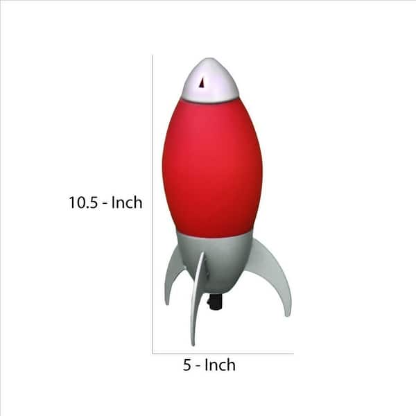 Kid Table Lamp with Rocket Design Silhouette - 10.5 H x 5 W x 5 L ...