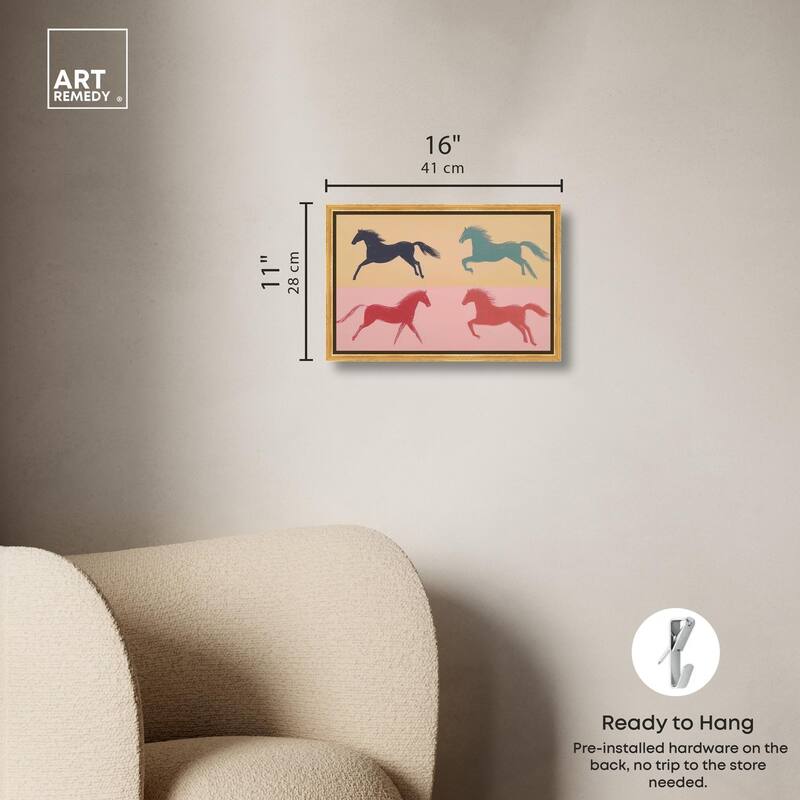Galloping Quartet Canvas by Art Remedy
