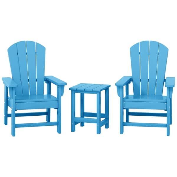 slide 2 of 196, Laguna Kids Outdoor Poly Adirondack Chair With Side Table 3-Piece Set Pacific Blue