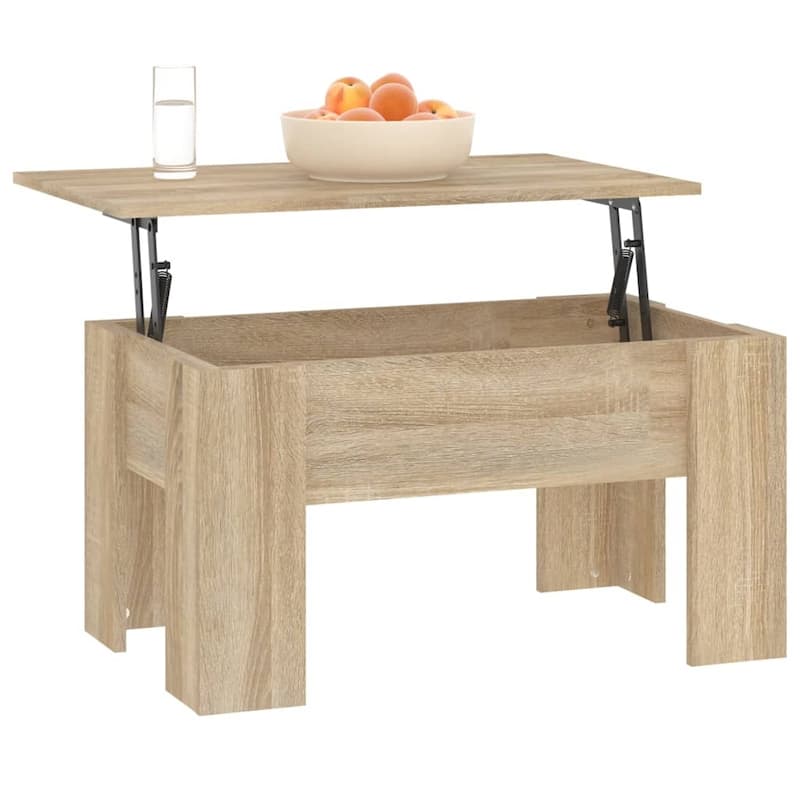 vidaXL Coffee Table Lift Top End Table Accent Side Sofa Table Engineered Wood - 31.1" x 19.3" x 16.1"